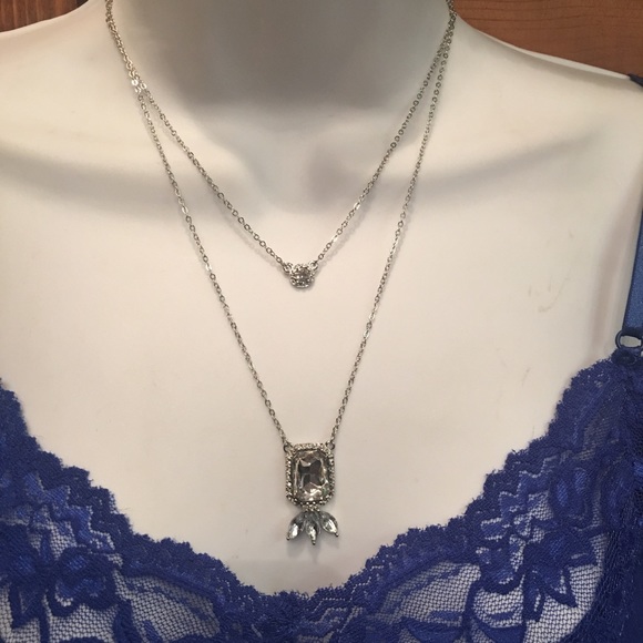 🆕Double crystal pendant necklace NWT - Picture 6 of 7